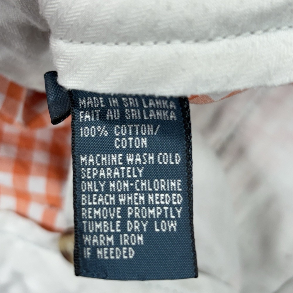 Vintage Polo Ralph Lauren Suffield Shorts Mens 35x9 Orange Gingham Check Preppy - Picture 12 of 13